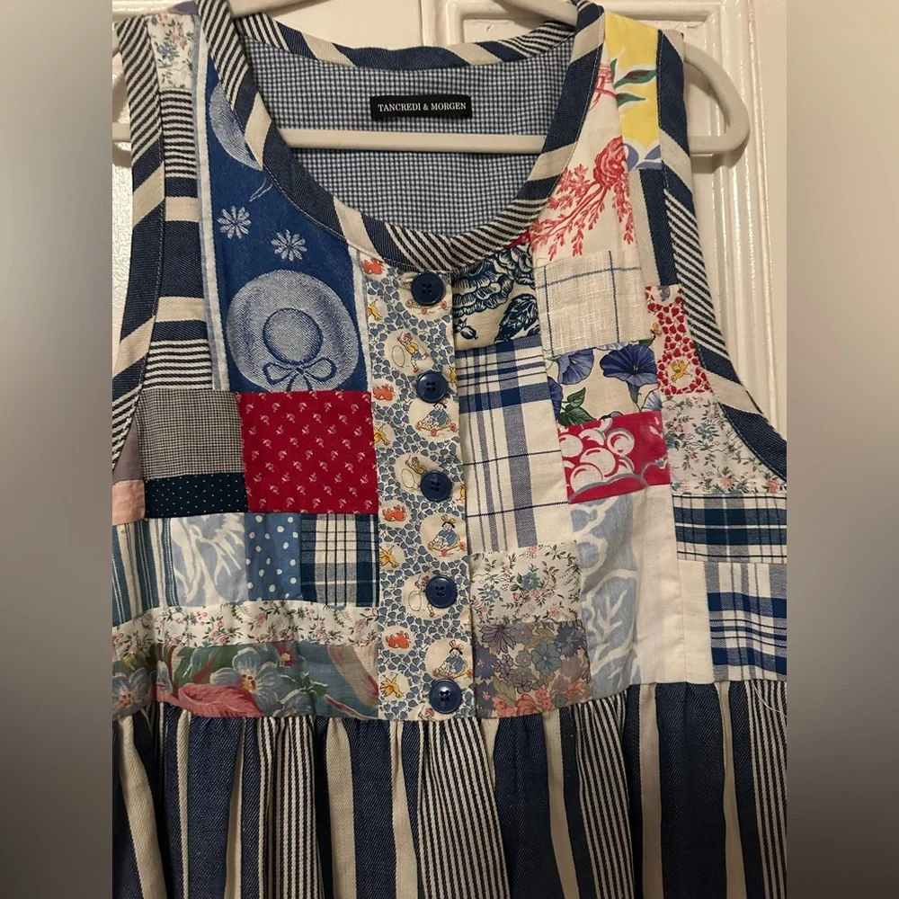 Patchwork Sleeveless vest one of a kind made from Carmel, CA - Picture 2 of 15